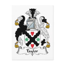 Taylor Family Crest postcards