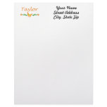 Taylor (Orange Butterfly) Letterhead Template