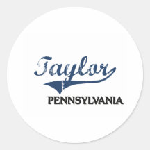Taylor Pennsylvania City Classic Stickers