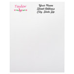 Taylor (Pink Butterfly) Letterhead Template