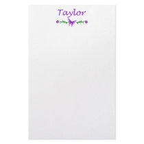 Taylor (Purple Butterfly) Custom Stationery