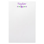 Taylor (Purple Butterfly) Custom Stationery