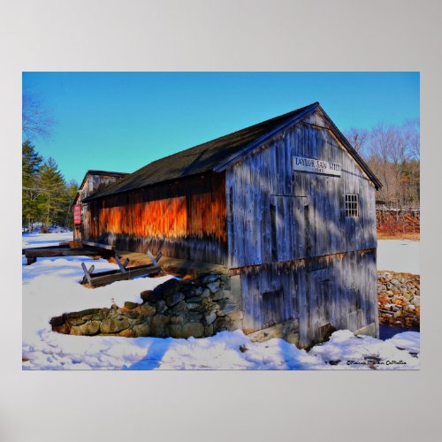 Taylor Saw Mill-Winter Poster print