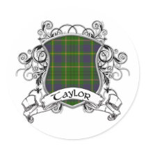 Taylor Tartan Shield stickers