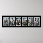 TAYLOR Vintage Alphabet Letter Name Art Print