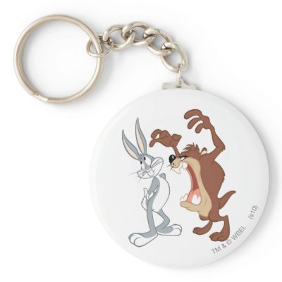 Taz and Bugs Bunny Not Even Flinching - Color keychains