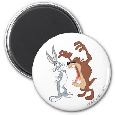 Taz and Bugs Bunny Not Even Flinching - Color magnets