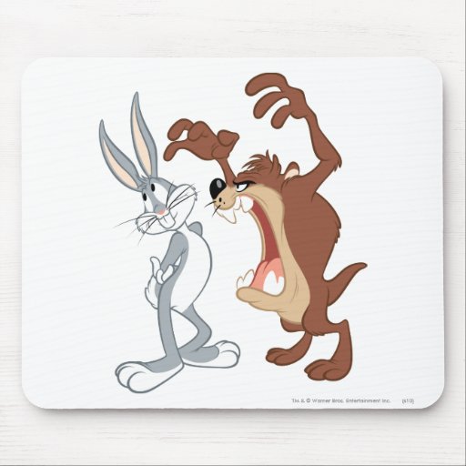 Taz and Bugs Bunny Not Even Flinching - Color Mousepad