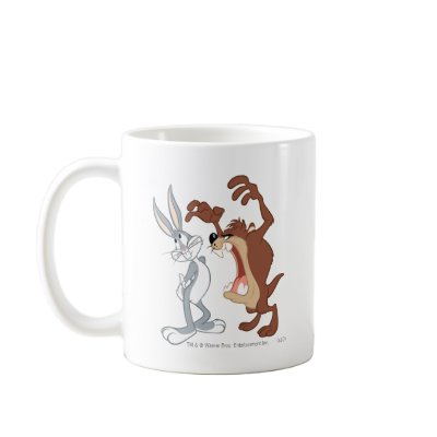 Taz and Bugs Bunny Not Even Flinching - Color coffee mugs