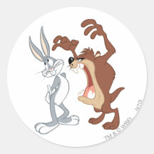 Taz and Bugs Bunny Not Even Flinching - Color Sticker