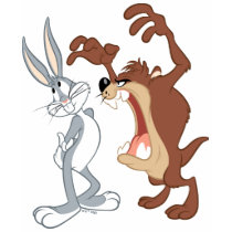 Taz and Bugs Bunny Not Even Flinching - Color T-shirt