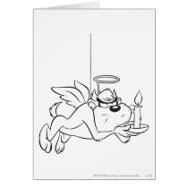 Taz Angel holding Candle Card