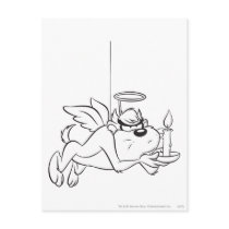 Taz Angel holding Candle Post Card