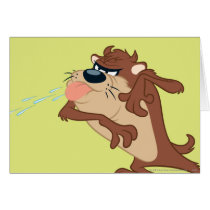 Taz sticking out his tongue greeting card