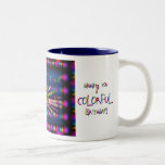 Taza colorida del cumpleaños