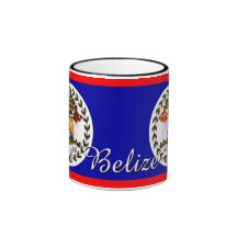 Taza de café de la bandera de Belice