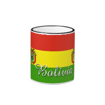 Taza de café de la bandera de Bolivia