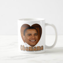 Taza de café de mamá Heart de Obama