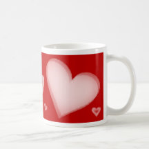 Taza de café del el día de San Valentín