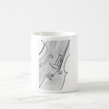 Taza de café del violín