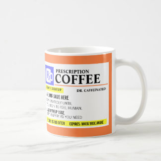 Taza de café divertida de la prescripción