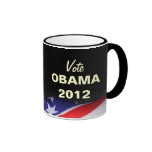 Taza de la campaña de OBAMA 2012 del voto