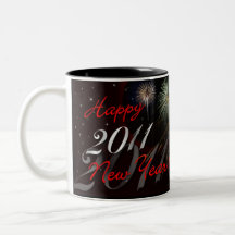 Taza de la foto del personalizado de la Feliz Año 