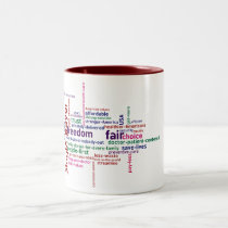 Taza de la nube de la palabra tazas