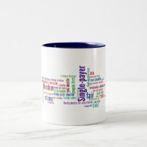 Taza de la nube de la palabra tazas