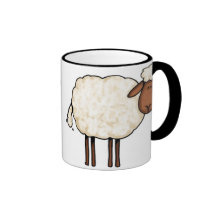 taza de las ovejas blancas