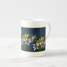 Taza de ojos azules de China de los Wildflowers Tazas De China