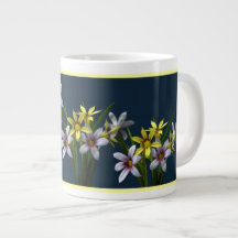 Taza de ojos azules del jumbo de los Wildflowers Tazas Extra Grande