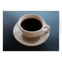 Taza de tarjeta de felicitación del café