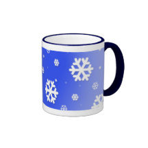 Taza del azul de la escama de la nieve
