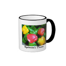 Taza del café ideal del vegetariano
