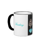Taza del corazón de la turquesa