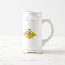 Taza del emblema del ejército de Rusia