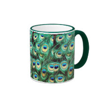taza del pavo real