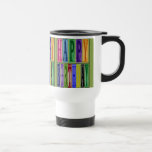 Taza del viaje de los bloques del feliz cumpleaños