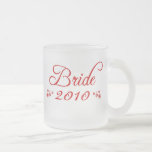 Taza helada de la novia 2010 adaptables rojos