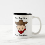 Taza roja del vaquero de encargo - personalizable