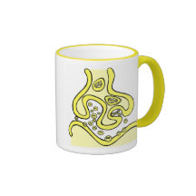 Taza sonriente de los neurotransmisores
