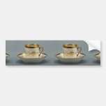Taza y platillo con diseños creativos pegatina de parachoque