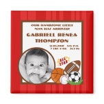 {TBA} 2"x2" All Star Red Announcement Magnet {TBA} 2"x2" All Star Red Announcement Magnet