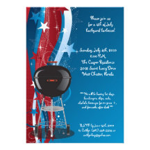 {TBA} 5x7 Fourth 4th of July Barbecue Invitation