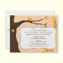 {TBA} Adorable Baby Tree Baby Shower Invite: peach invitations