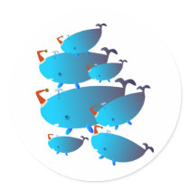TBA Award Winner :: Cute Christmas Gifts: Whales stickers