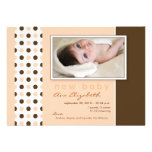 {TBA} Baby Birth Announcement Peach Polka Dots