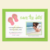{TBA} Beach-Themed Save the Date (green) invitations