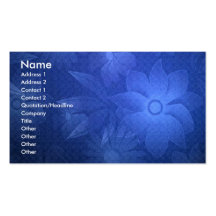 -TBA - Blue Floral Deco Business Cards